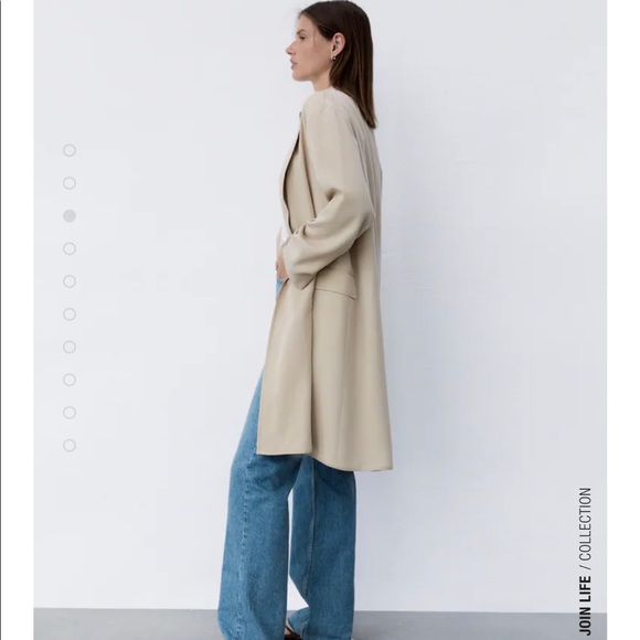 zara flowy trench coat